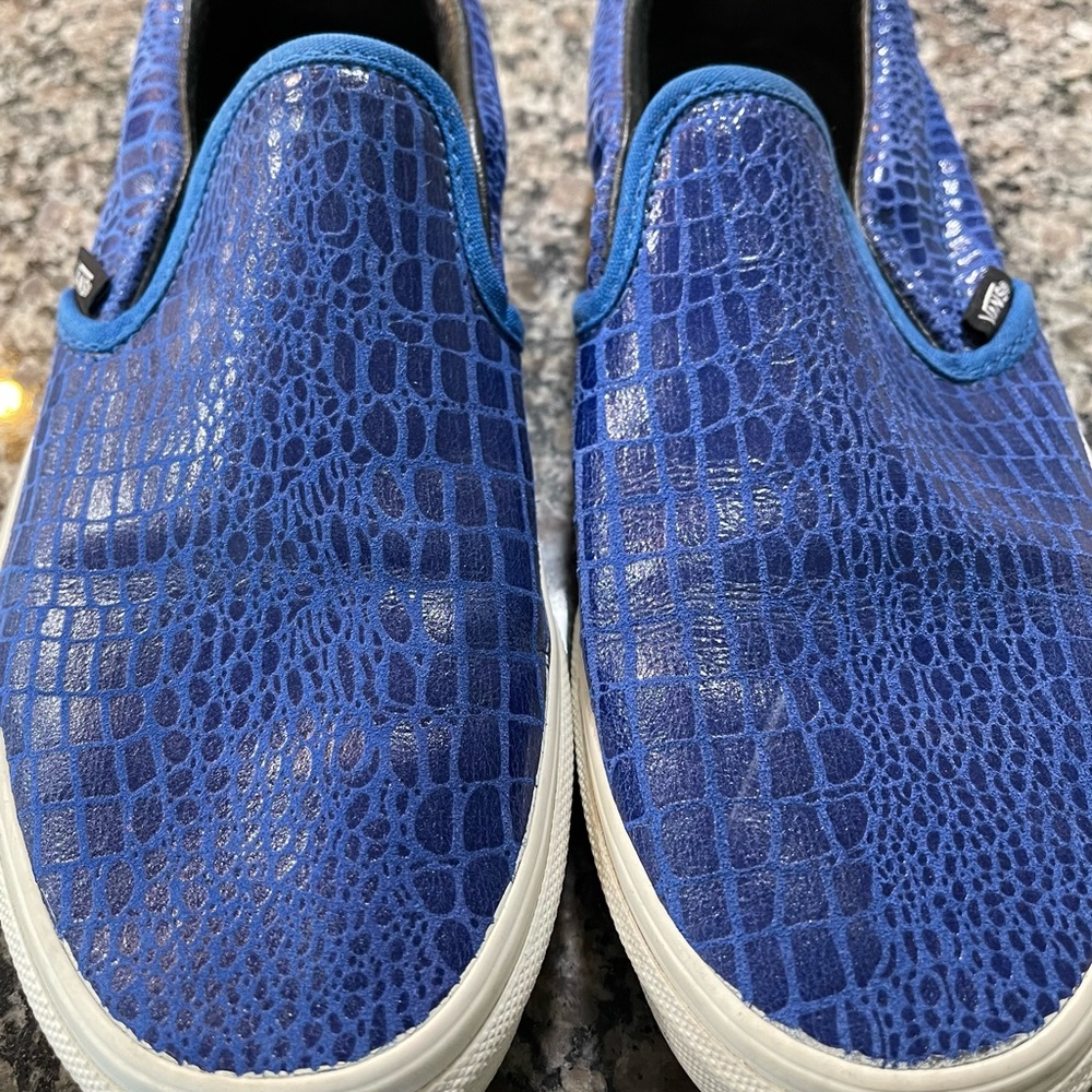 Vans Slip Ons - Blue -Size 9.5